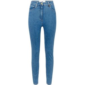 Elisabetta Franchi, Dames, Jeans, Blauw, Maat: W27 Denim,