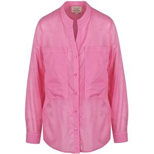 Alessia Santi, Dames, Blouses & Shirts, Roze, Maat: L Katoen,
