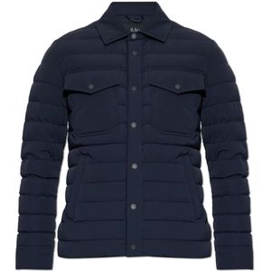 Moose Knuckles, Heren, Jassen, Blauw, Maat: S Leer,