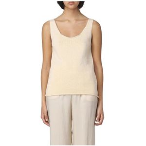 Aspesi, Dames, Truien, Beige, Maat: M Linnen,