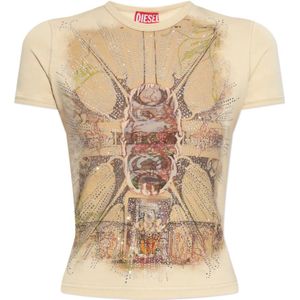 Diesel, Dames, Tops, Beige, Maat: L Katoen,