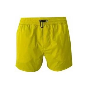 Dsquared2 Zwembroek met elastische taille en logo-inzetstukken , Yellow , Heren , Maat: XL