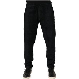 Dolce & Gabbana, Heren, Broeken, Zwart, Maat: S Katoen,