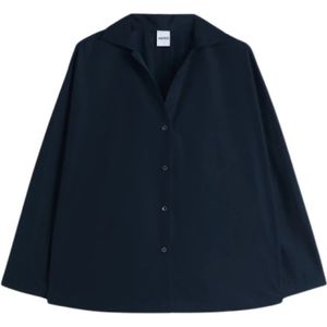 Aspesi, Dames, Blouses & Shirts, Blauw, Maat: 2XS Katoen,