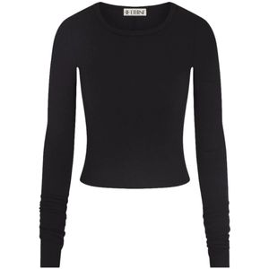 Éterne, Dames, Tops, Zwart, Maat: XL Katoen,