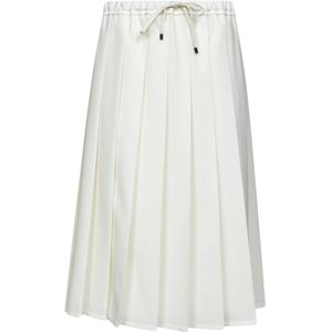 Brunello Cucinelli, Dames, Rokken, Wit, Maat: XS