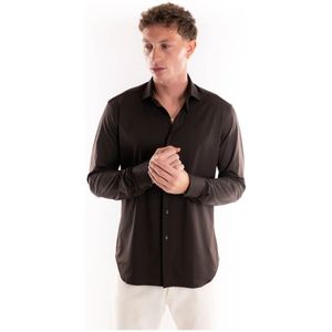 Xacus, Heren, Overhemden, Bruin, Maat: M Polyamide,