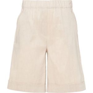 D.Exterior, Dames, Korte broeken, Beige, Maat: XS Linnen,