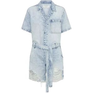 One Teaspoon, Dames, Jumpsuits & Playsuits, Blauw, Maat: XS Denim,