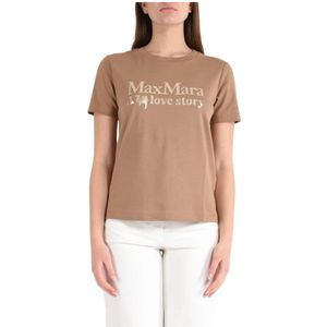 Max Mara, Dames, Tops, Bruin, Maat: M Katoen,