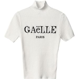 Gaëlle Paris, Dames, Truien, Wit, Maat: S Nylon,