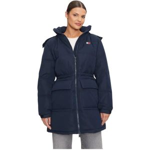 Tommy Jeans - Winterjas - Blauw - 100% Polyester