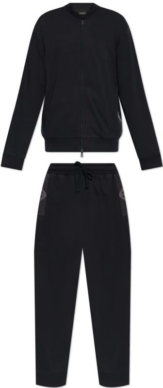 Emporio Armani - EM001385_AF10781 - Trainingspak - Marineblauw - Katoen - Lange Mouwen