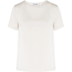 Max Mara, Dames, Tops, Wit, Maat: S Zijde,