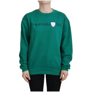 Philippe Model - Long Sleeve Pullover Sweater - Groen - Shield Logo