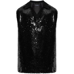 Dolce & Gabbana, Heren, Tops, Zwart, Maat: XL