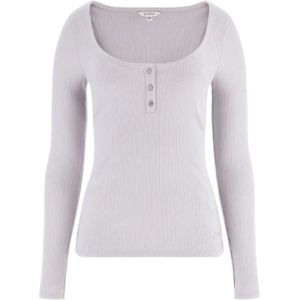 Guess, Dames, Truien, Grijs, Maat: S Leer,