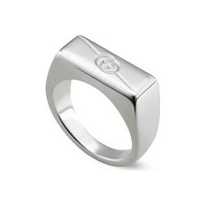 Gucci Zilveren ring met Interlocking G-logo , Gray , Dames , Maat: 52 MM