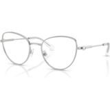 Swarovski - Sk 1022 - Cat-eye Bril - Grijs - Metaal - Lensbreedte 52 mm