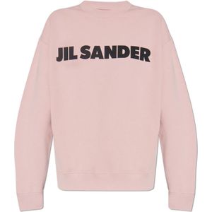Jil Sander - DE Logo Sweatshirt - Roze - Katoen