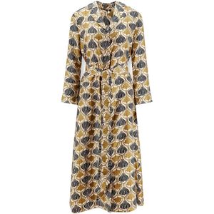 Max Mara, Dames, Jurken, Veelkleurig, Maat: L Zijde,