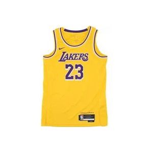Nike LeBron James NBA Icon Edition Shirt , Yellow , Heren , Maat: XL