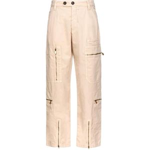 Pinko, Dames, Broeken, Beige, Maat: XS Katoen,