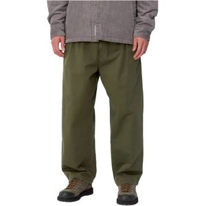 Carhartt Wip, Heren, Broeken, Groen, Maat: W32 Katoen,