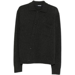 Jacquemus, Heren, Truien, Grijs, Maat: L Wol,