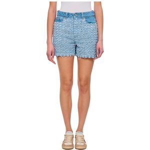 Stella McCartney, Dames, Korte broeken, Blauw, Maat: W27 Denim,