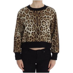 Dolce & Gabbana, Dames, Sweatshirts & Hoodies, Bruin, Maat: M