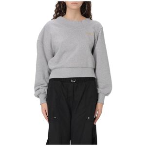 The Attico, Dames, Sweatshirts & Hoodies, Grijs, Maat: 2XS Katoen,