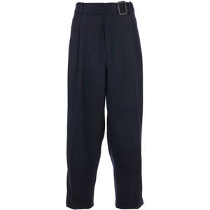 Emporio Armani, Heren, Broeken, Blauw, Maat: M Wol,