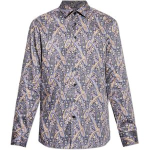 Etro, Heren, Overhemden, Paars, Maat: XL Katoen,
