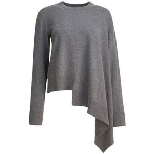 Alexander McQueen, Dames, Truien, Grijs, Maat: S Katoen,