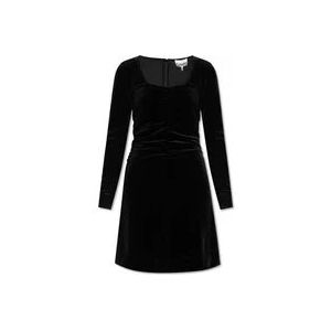 Ganni Fluweel jurk , Black , Dames , Maat: S