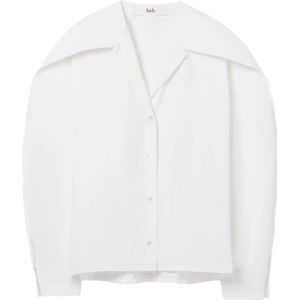Séfr, Dames, Blouses & Shirts, Wit, Maat: S Katoen,