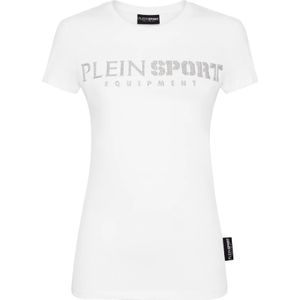 Plein Sport - T-shirt Ronde Hals SS - Wit - Dames - Katoen