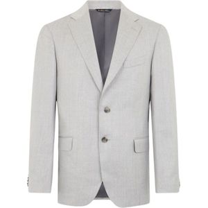 Brooks Brothers, Heren, Jassen, Grijs, Maat: S Wol,