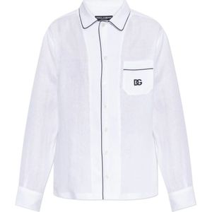 Dolce & Gabbana, Heren, Overhemden, Wit, Maat: M Linnen,