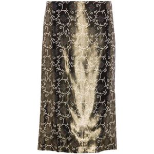 Kenzo, Dames, Rokken, Blauw, Maat: M Satijn,