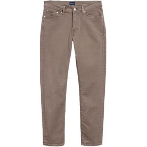 Gant, Heren, Jeans, Bruin, Maat: W29 Katoen,