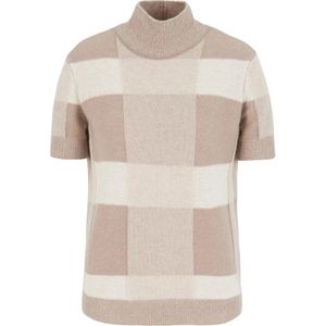Cashmere - ShortSleeve Mock Neck Sweater - Natural
