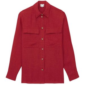 Ines de la Fressange Paris, Dames, Blouses & Shirts, Roze, Maat: 2XS Linnen,