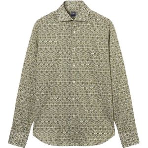 Fedeli, Heren, Overhemden, Groen, Maat: M Katoen,