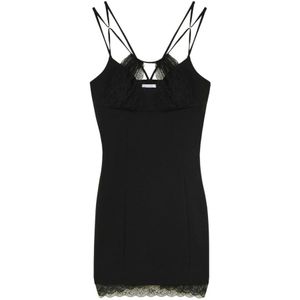 Patrizia Pepe, Dames, Jurken, Zwart, Maat: XS