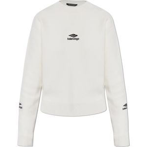 Balenciaga, Dames, Truien, Wit, Maat: M Wol,