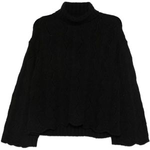 Twinset, Dames, Truien, Zwart, Maat: S Wol,