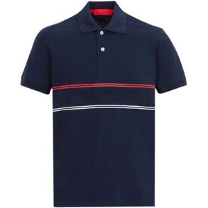 Carolina Herrera, Heren, Tops, Blauw, Maat: S Piqué,