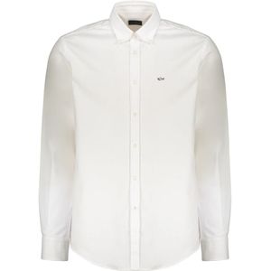 Paul & Shark, Heren, Overhemden, Wit, Maat: 4XL Katoen,